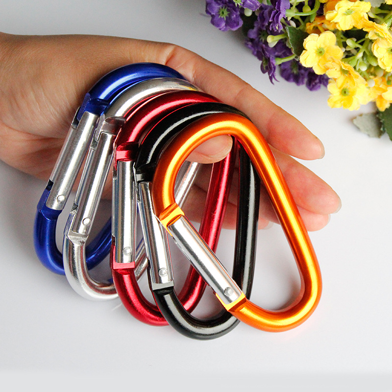 高強度鋁合金特大10號D型登山扣批發戶外安全掛扣 彩色背包扣
