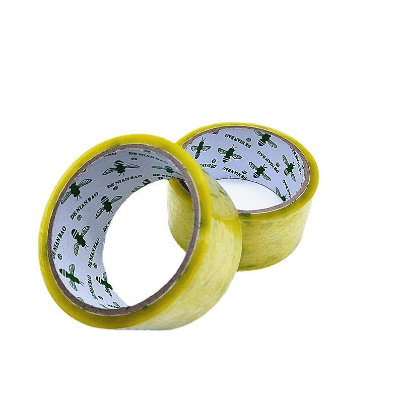 透明封箱胶带快递打包胶布封口胶大卷胶纸胶带米黄封箱膠紙批發封