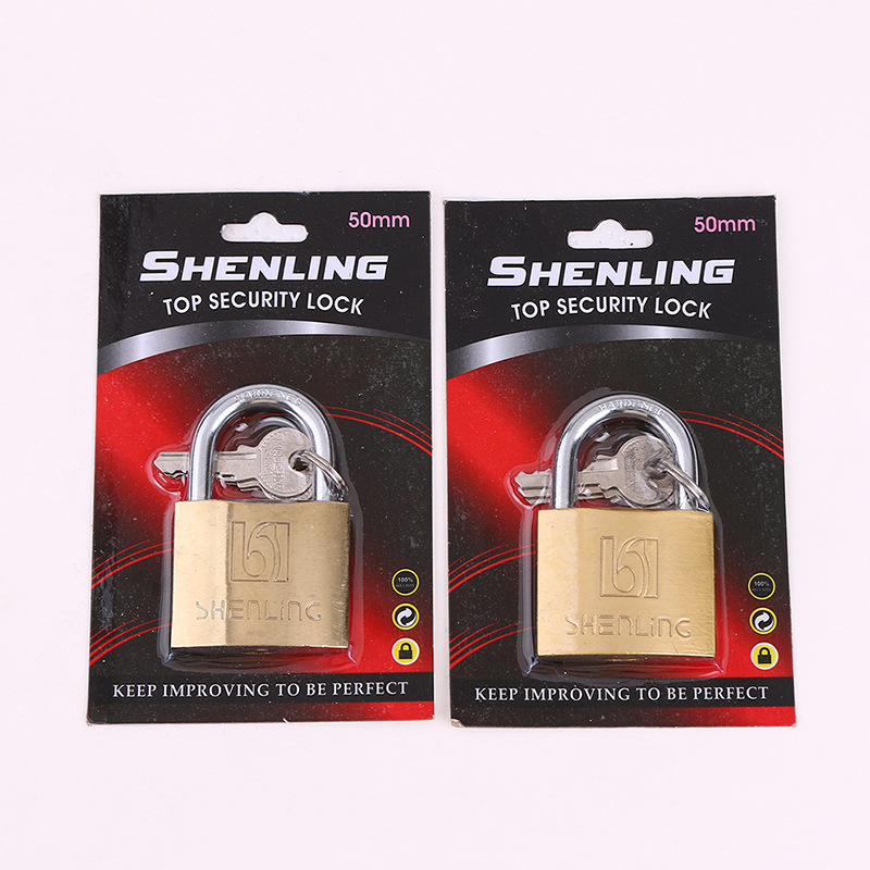 仿铜一字挂锁頭批發直开锁箱包锁门窗仓库门锁厂家直供寝室柜子锁