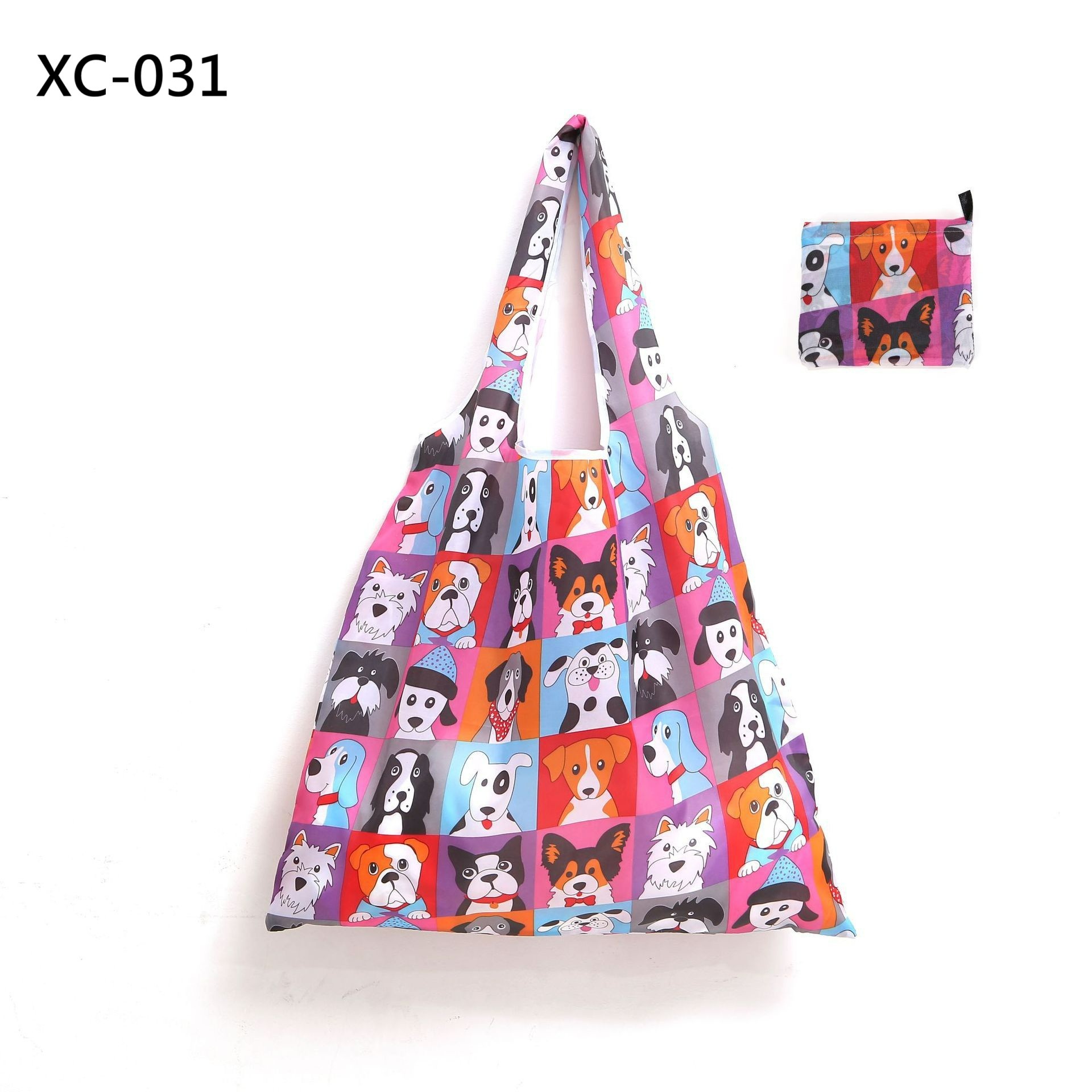 新款大容量折疊購物袋批發現貨環保袋批發折疊袋批發創意便攜印花