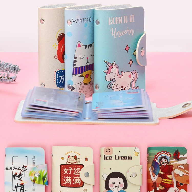 卡通卡包女式个性大容量多卡位防消磁防盗刷男士跨境证件卡套